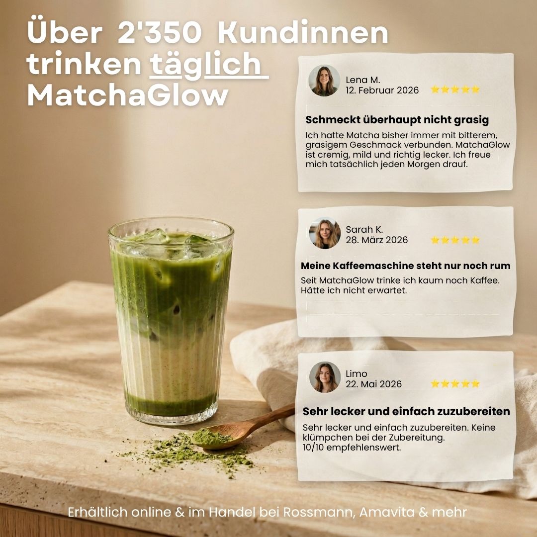 Matcha Latte mit Auszügen aus Kundenbewertungen